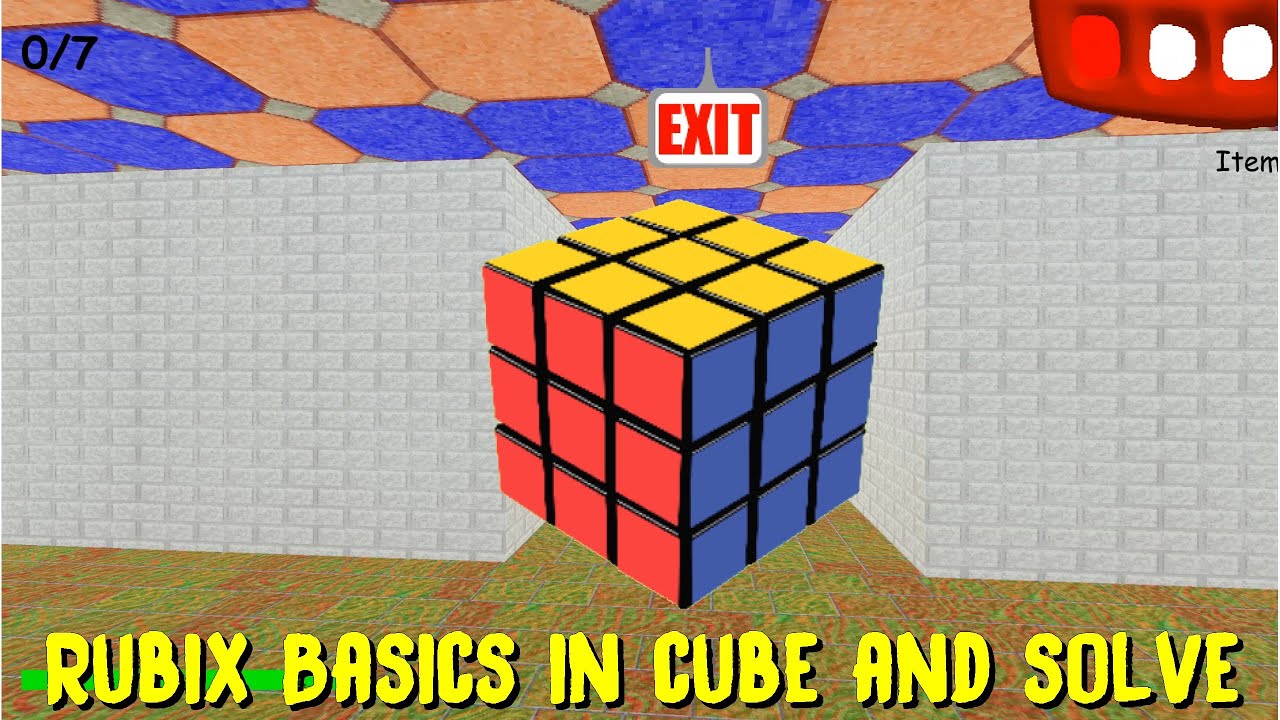 Rubix Basics in cube and solve - Baldi's Basics Mod - YouTube