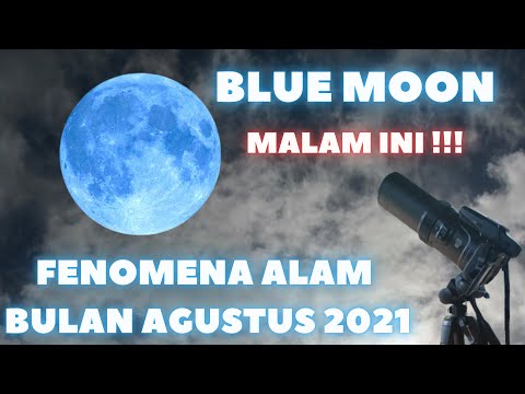 Zoom 1000X Blue Moon Fenomena Alam Bulan Biru 22 Agustus 2021 (No Telescope)