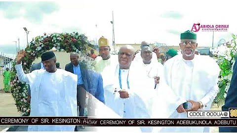 FORMER V.P OSINBAJO, DAPO ABIODUN, GBENGA DANIEL ARRIVE AT BABA ADEBUTU KESINGTON 90TH BIRTHDAY