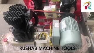 80L Kohinoor Low Noise Double Piston Air Compressor with Crompton Motor (Rushab Machine Tools)
