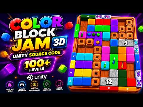 Color Block Jam 3D Unity Slide Puzzle Game | Unity 3D Puzzle Game Template | Unity 3D Game