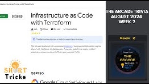 Infrastructure as Code with Terraform Lab Solution || The Arcade Trivia August 2024 Week 2