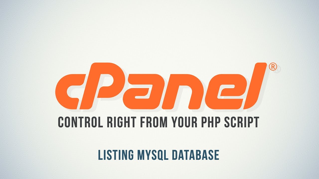 Control cPanel with PHP : List MySQL Databases - Part 11