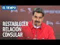 Maduro ofrece a Colombia restablecer relación consular por caso de exsenadora