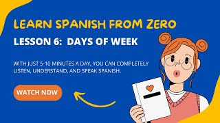 Learn Spanish From Zero: [Lesson 6] Days Of Week