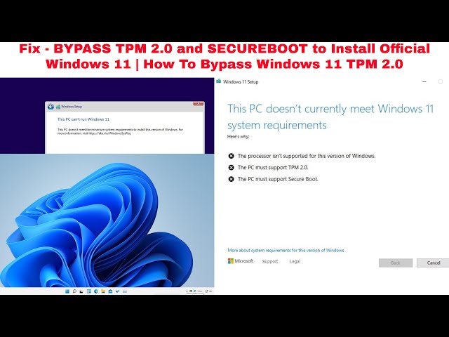 Upgrade from Windows 8 to Windows 11: No TPM 2.0 or Secure Boot  (Step-by-Step) — Eightify