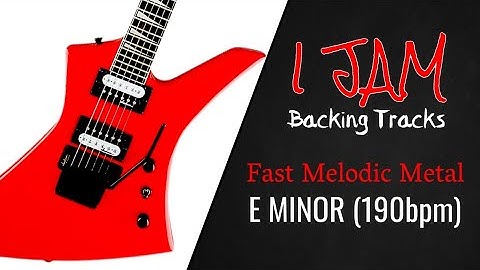 Fast Melodic Metal Backing Track in E Minor - 190 BPM