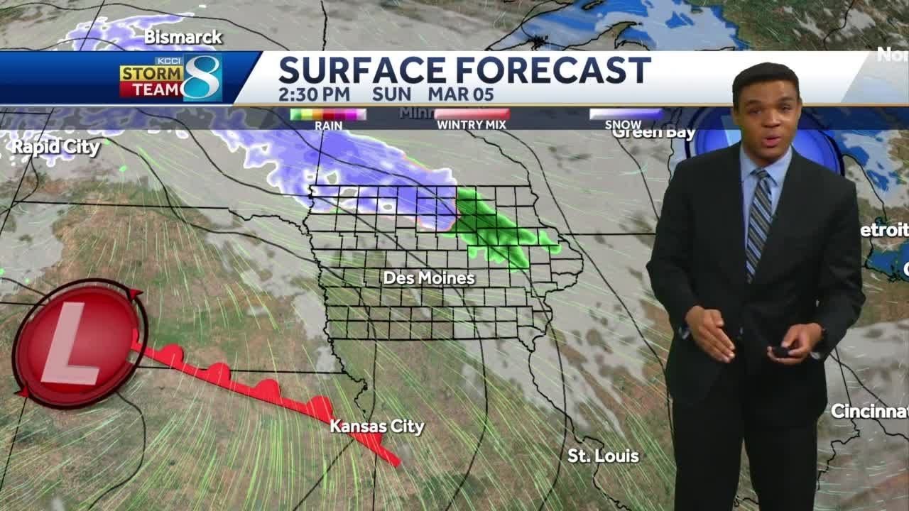 Warm and windy Sunday ahead of low rain chances - YouTube