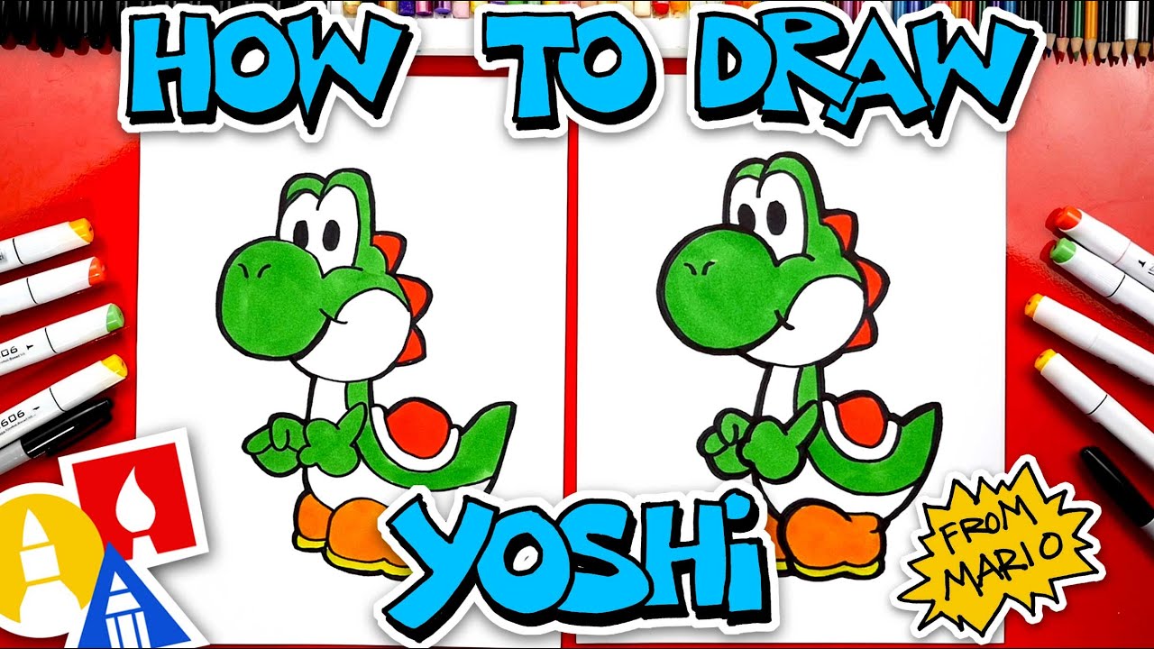 How to Draw Yoshi (Nintendo) VIDEO & Step-by-Step Pictures