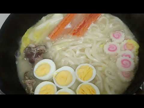 i cooked udon hotpot for dinner