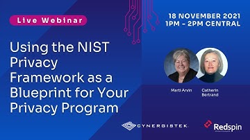 Using the NIST Privacy Framework as a Blueprint for Your Privacy Program Webinar