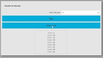 JavaScript: Aula 8 - Gerador de tabuada (loop while, createElement(), appendChild() )