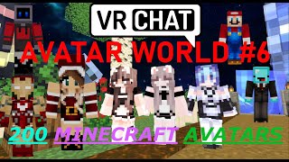 VRChat Avatar World #6: 200 Minecraft Avatars For Quest 2 / PCVR 💎 EPIC MINECRAFT WORLD! 💎