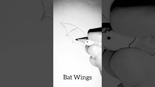 Drawing bat wings | Bat wings sketching | How to draw bat wings #easydrawing #shorts