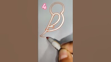 How to draw a bird with numbers 1234567
