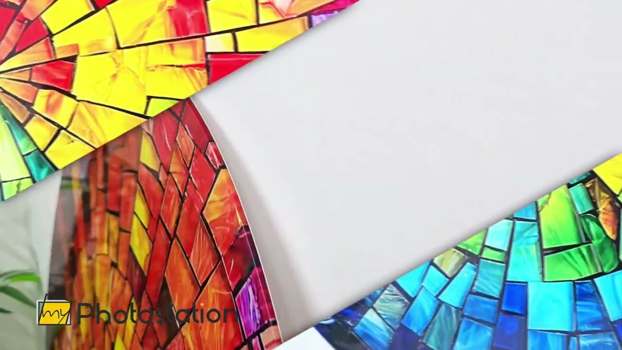 Solar Prism Mosaic Round Glass Wall Art