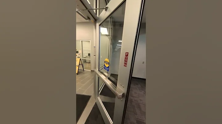 Entering through the back Horton Automatic Doors at the P2 building at WSU in Wichita, KS