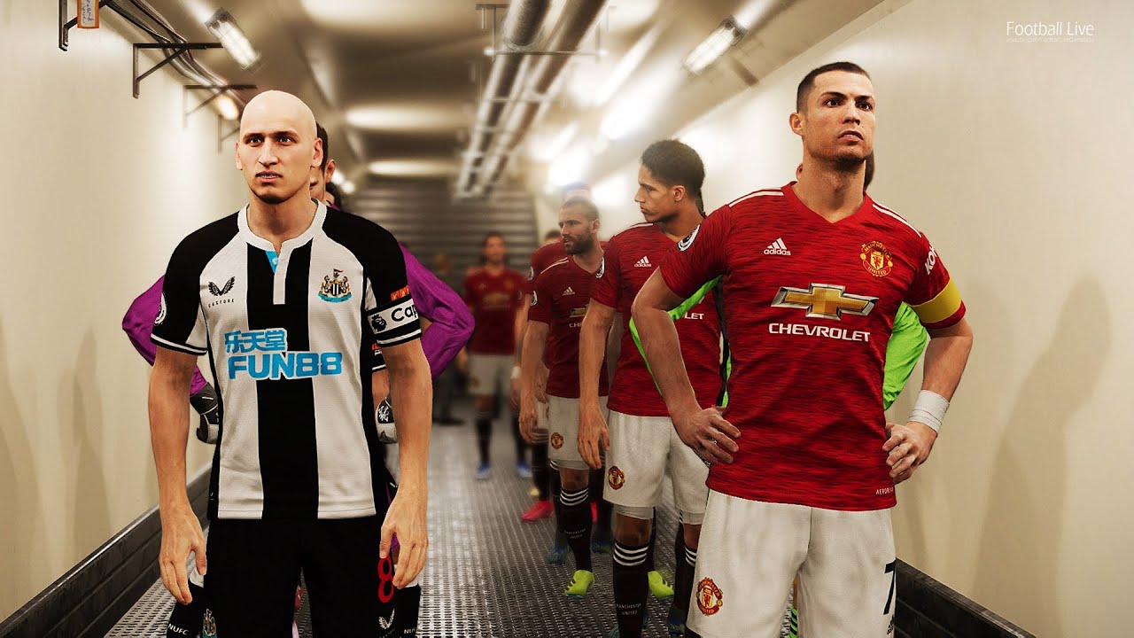 manchester united vs newcastle united premier league c ronaldo first match for man united pes 2021 youtube