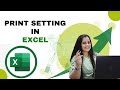PRINT SETTINGS IN EXCEL| Printing tips in Excel | Fit sheet in a page print in Excel🖨️