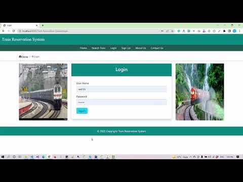 Train Reservation Project in Java using JSP, Servlet and MYSQL - YouTube