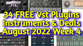 34 Best New FREE VST Plugins, Vst Instruments, Sample Packs & Best Deals - AUGUST 2022 Week 4