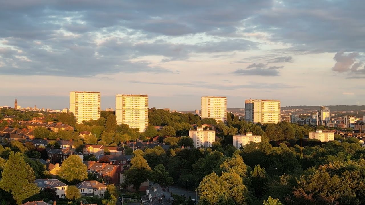 Glasgow from  the sky  KNIGHTSWOOD