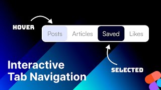 Create an INTERACTIVE Tab Navigation Animation in Figma | Figma Tutorial Animation