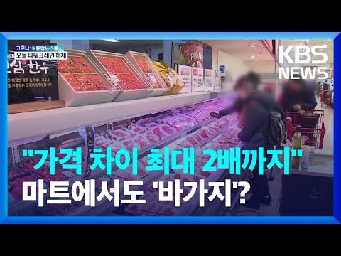 [생활경제] 마트에서도 ‘바가지’? / KBS  2022.01.21.