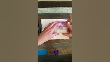 Printing a repeat pattern Linocut stamp - Purple Art Deco