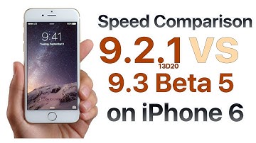 iPhone 6 iOS 9.2.1 vs iOS 9.3 Beta 5 / Public Beta 5 Build #13E5225a Speed Comparison