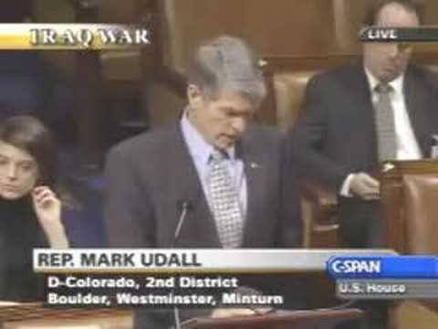 Iraq Troop Surge Debate : Mark Udall - Anti Surge