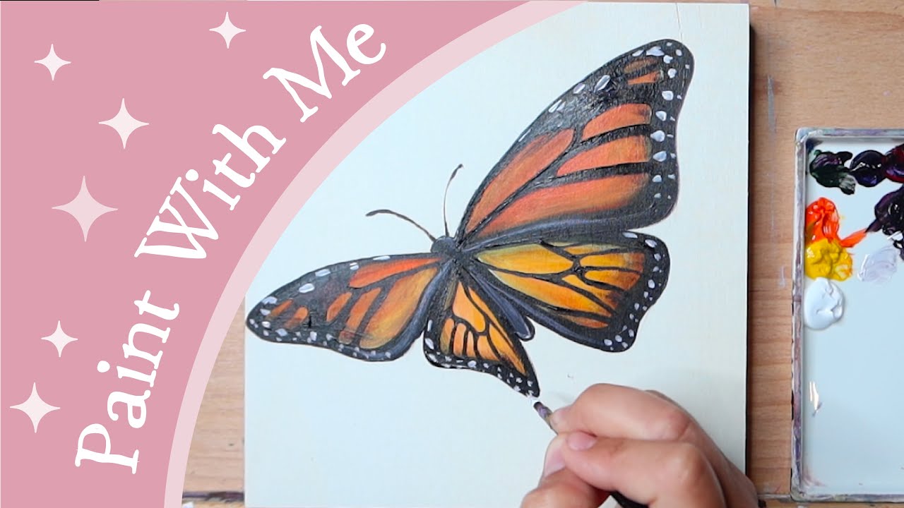 How To Paint A Butterfly | Easy Acrylic painting - YouTube