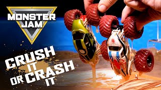 Does Thor get smashed by Hulk? / Monster Jam Crush It Or Crash It! / Season 2 Episode 4
