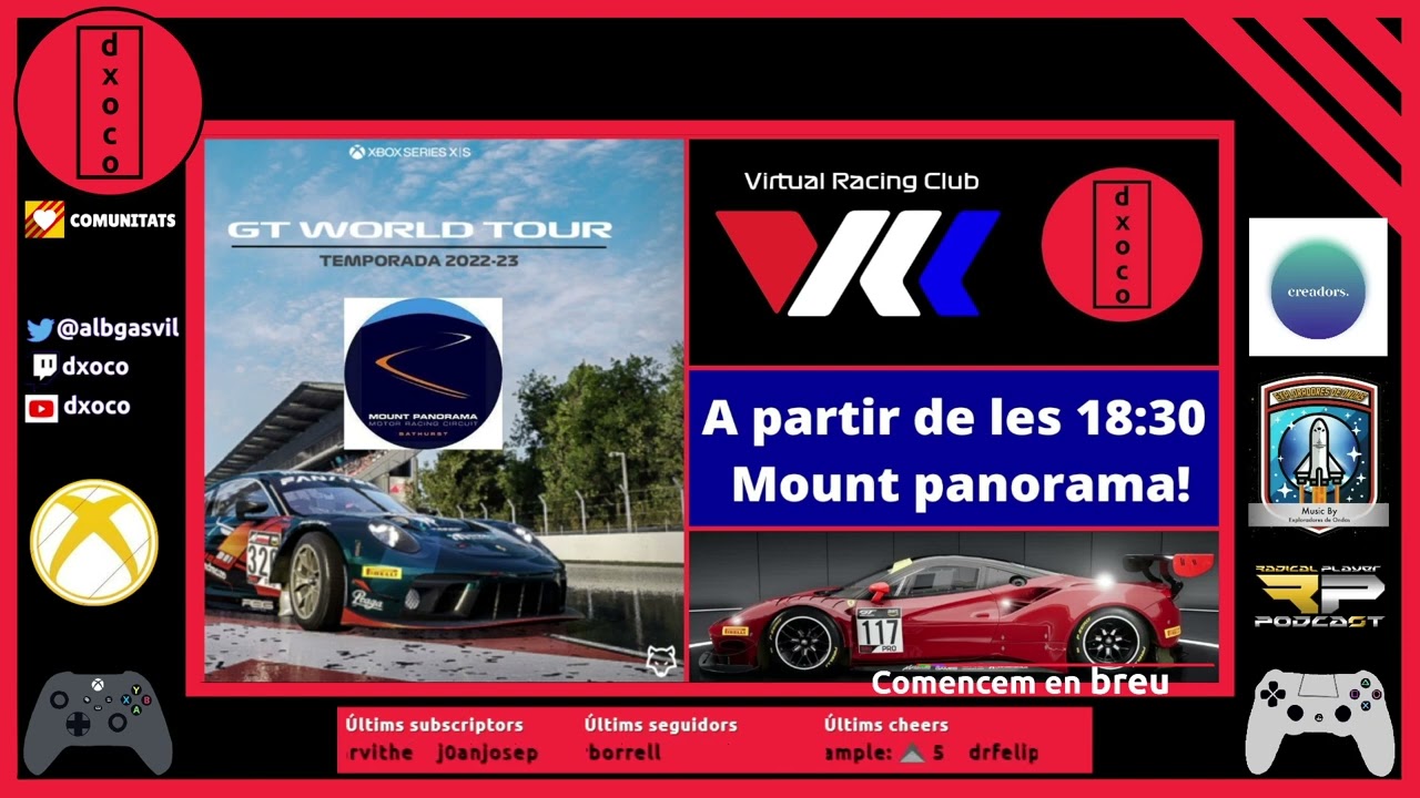 Segona cursa de la GT WORLD TOUR 2022-23 organitzada per Virtual Racing Club