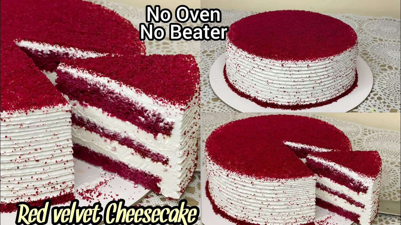 ഓവനും ബീറ്ററും ഇല്ലാതെ കടയിലെ Red Velvet കേക്ക്|വായിലിട്ടാൽ അലിഞ്ഞിറങ്ങും |RedVelvet Cheese Cake