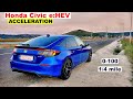 Honda Civic e:HEV acceleration 0-100, 1/4 mile | 2023 | hybrid | liftback | GPS results