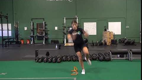 Single Leg Lateral Hurdle Hops With Sticks