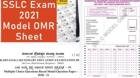 SSLC exam | Model question paper | Model OMR sheet | Important question