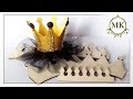 Зажим для волос. Корона по шаблону. Канзаши. МК. / DIY. Crown. Templates for cutting out. Kanzashi.