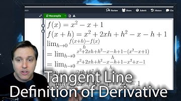 Equation of a Tangent Line. Using the definition of the Derivative.