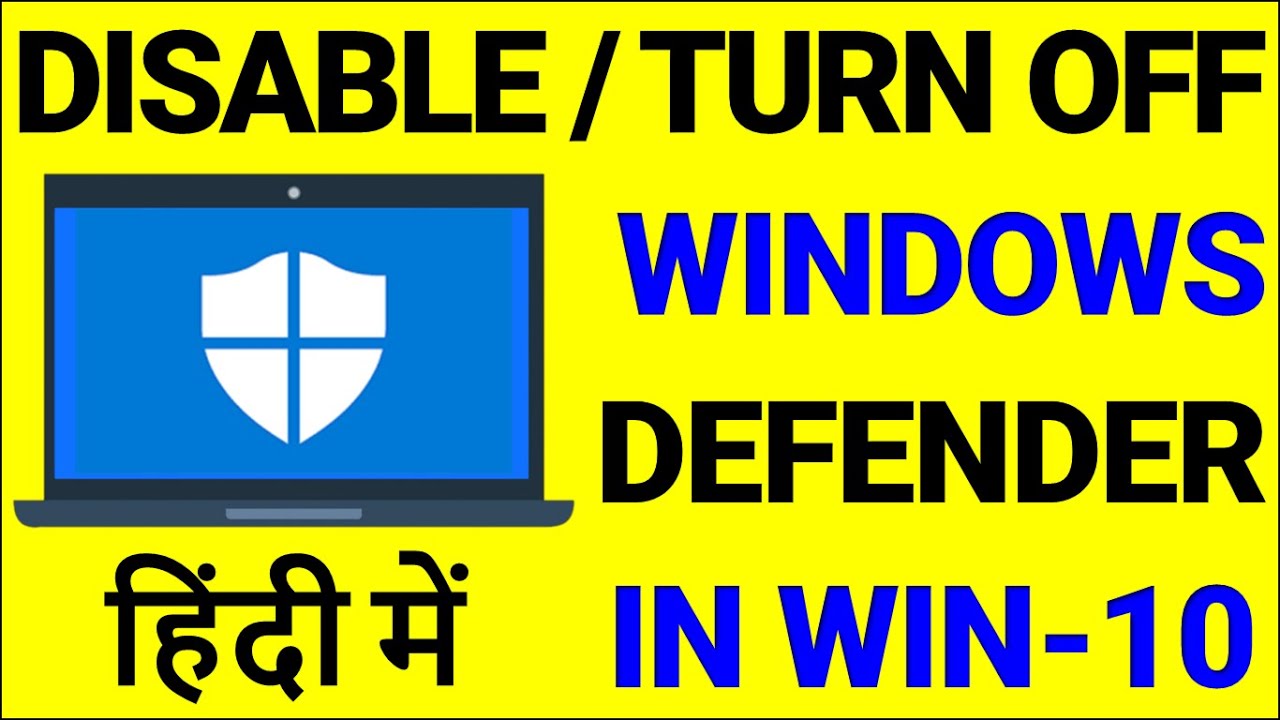 How to Disable Windows Defender in Windows 10 | How to Turn Off Windows ...