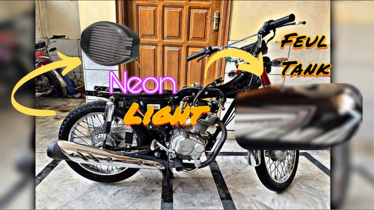 Finally New Feul Tank Install 🥰😍|| Kashif Ali || #hondacg125 #modification #trending #automobile 