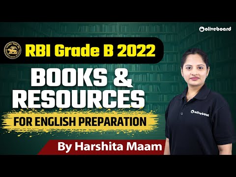 RBI Grade B Books and Resources for English Preparation | RBI Grade B 2022 | By Harshita Ma'am