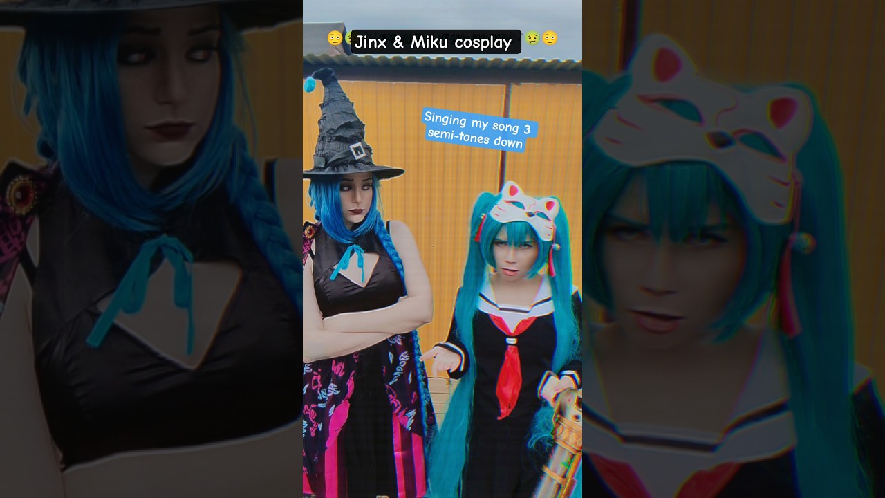 What is a semi-tone?! | Jinx & Hatsune Miku @nikkihatsunecosplay #cosplay #shorts