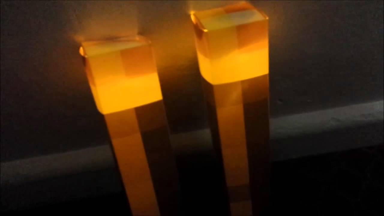 Make Your Own Minecraft Torch With Flickering Light - YouTube