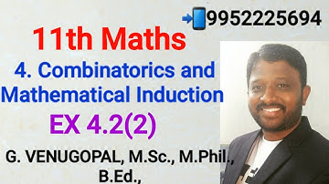 11th maths|exercise 4.2 q no 2|chapter 4|Combinatorics and mathematical induction |explained in tami