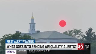 What goes into determining Vermont air quality alerts?