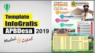 Desain InfoGrafis APBD Desa 2019 di CorelDRAW - Infographics Design