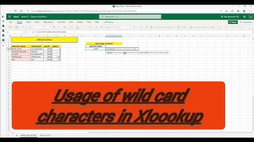 Usage Wildcard characters in XLOOKUP