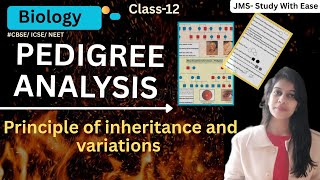 Pedigree Analysis| Principle of inheritance and variations| Class-12 #youtube #biology #science